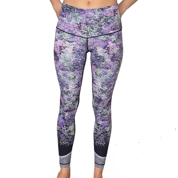 Lululemon Wunder Under Hi-Rise Tight - Purple (Vivid Vision Multi Black) - 4 - Picture 3 of 5